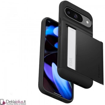 Spigen Slim Armor Cs dėklas - juodas (Google Pixel 9/Pixel 9 Pro)